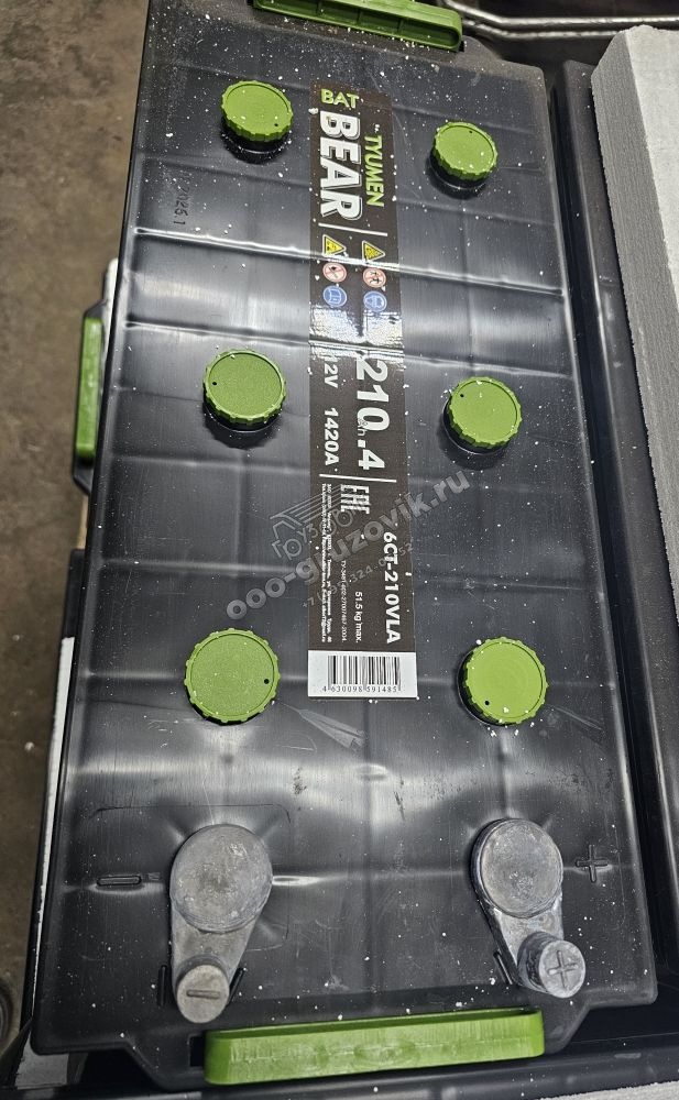 АКБ 6 СТ-210,4 1420А Тюмень BATBEAR (+/- обратная п.) конус (518х228х238), артикул: 6СТ-210,4