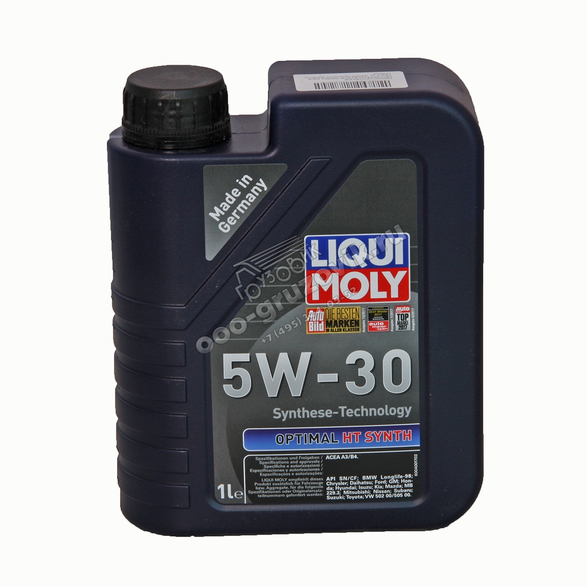 Масло моторное 5W30 LIQUI MOLY Optimal HT Synth A3/B4 5W-30 (синтетика) 1л, артикул: 39000
